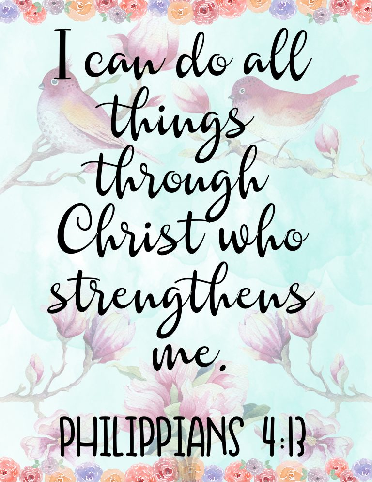 Free Printable - Philippians 4:13 - Faith Branded